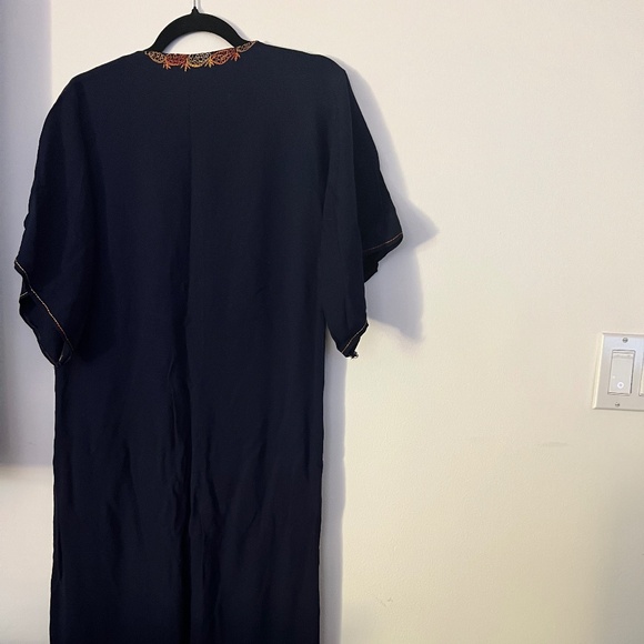 Vintage Caftan, Blue and Gold Tunic or Party Dress - Picture 6 of 14